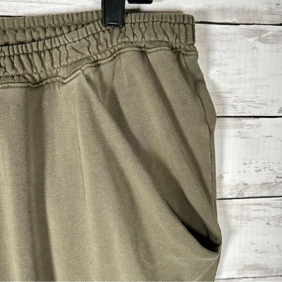 Free People High Elastic Pull Waist  Sweatpants Joggers Olive L - Picture 4 of 7